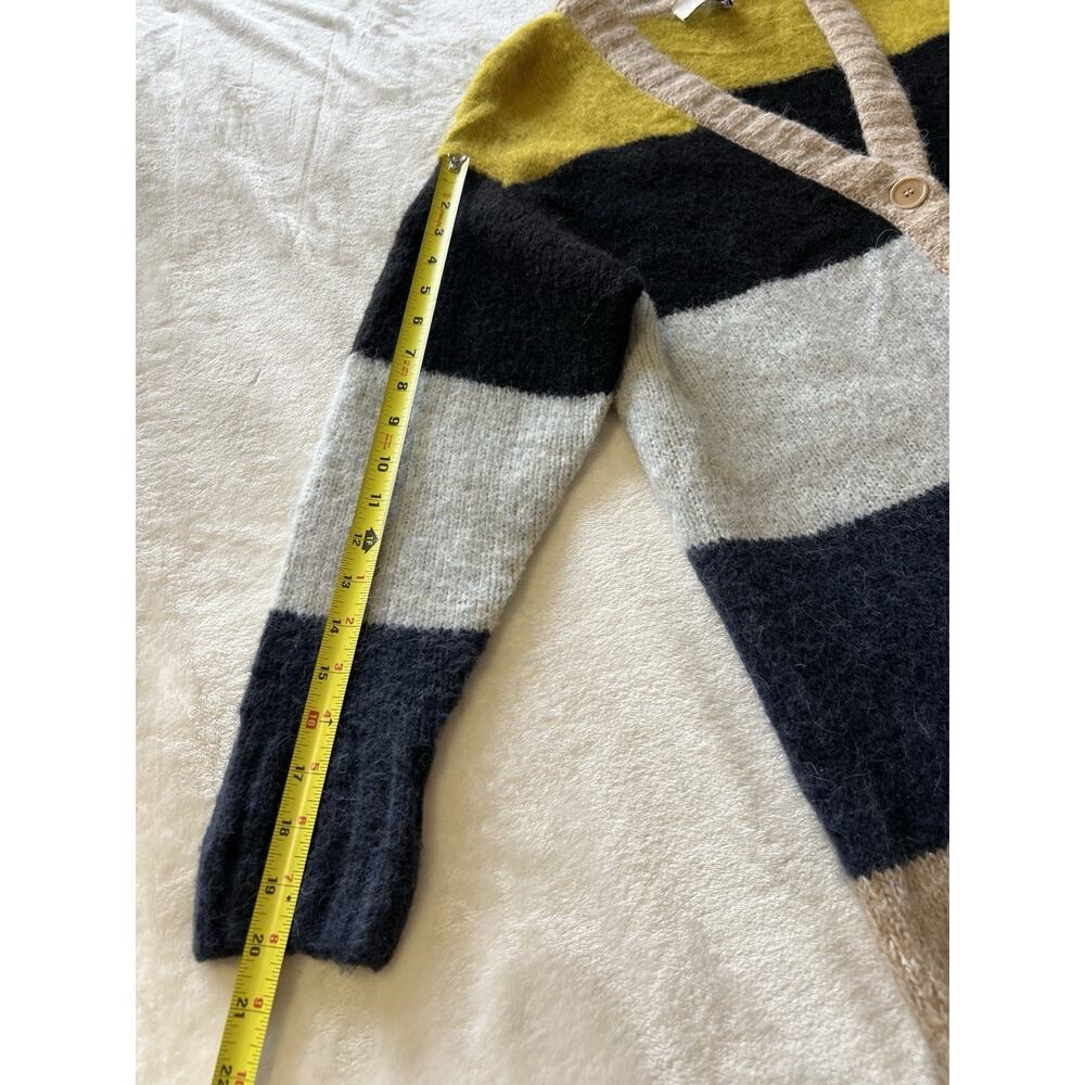 COS Size Small Women’s Alpaca Wool Blend Stripe Oversized Cardigan Sweater - Picture 13 of 16